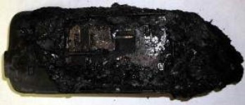 A phone has been exposed to high temperatures